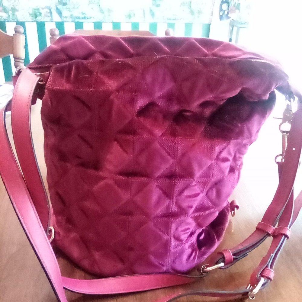 Red Velvet Convertable Backpack - image 2